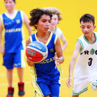 13-2-16. Maccabi Junior Basketball. Maccabi U 12 Spurs def Chadstone Frogs 19-16. Photo: Peter Haskin