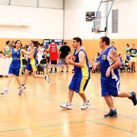29-11-15. Maccabi All Abilities basketball team in action at a tournament held at Bialik College. Photo: Peter Haskin