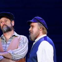 5-1-16. Fiddler On The Roof. Princess Theatre, Melbourne. Starring Anthony Warlow (Tevye), Sigrid Thornton (Golde), Lior(Motel), Mark Mitchell (Lazar Wolf), Nicki Wendt (Yente). Photo: Peter Haskin 5-1-16. Fiddler On The Roof. Princess Theatre, Melbourne. Starring Anthony Warlow (Tevye), Sigrid Thornton (Golde), Lior(Motel), Mark Mitchell (Lazar Wolf), Nicki Wendt (Yente). Photo: Peter Haskin