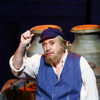5-1-16. Fiddler On The Roof. Princess Theatre, Melbourne. Starring Anthony Warlow (Tevye), Sigrid Thornton (Golde), Lior(Motel), Mark Mitchell (Lazar Wolf), Nicki Wendt (Yente). Photo: Peter Haskin 5-1-16. Fiddler On The Roof. Princess Theatre, Melbourne. Starring Anthony Warlow (Tevye), Sigrid Thornton (Golde), Lior(Motel), Mark Mitchell (Lazar Wolf), Nicki Wendt (Yente). Photo: Peter Haskin