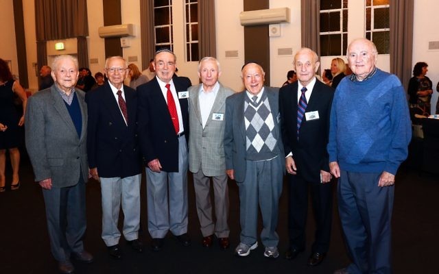 From left: Joe Kaufman, Kuba Enoch, Henry Salter, Emil Kopel, Jack Unikoski, Szaja Chaskiel and Salek Roth. Photo: Peter Haskin
