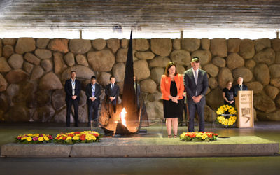 Mike and Kerryn Baird at Yad Vashem. Photo: Office of the NSW Premier