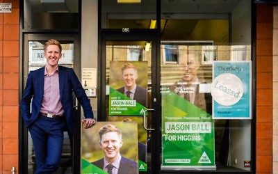 Greens candidate for Higgins, Jason Ball.