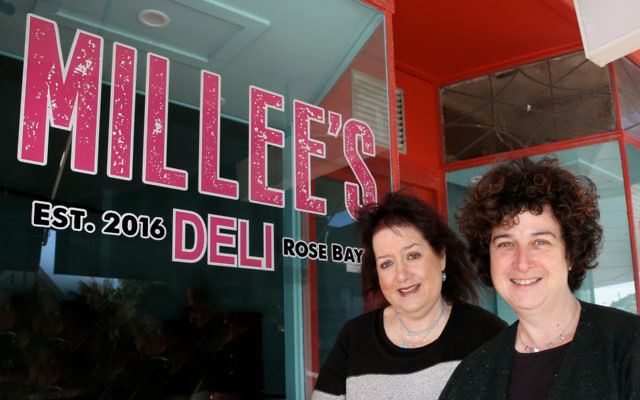 Minette Lee-Warden (left) and Dena Miller at Millee’s Deli in Rose Bay. 
Photo: Noel Kessel.