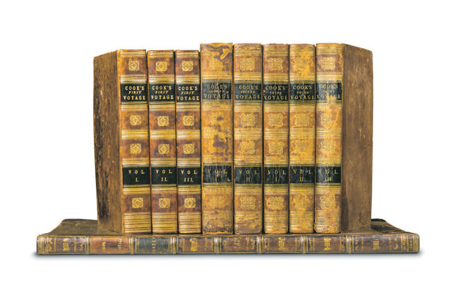 A set of first editions of the official accounts of Captain James Cook’s three voyages around the world will be auctioned as part of the Dennis Joachim Collection.