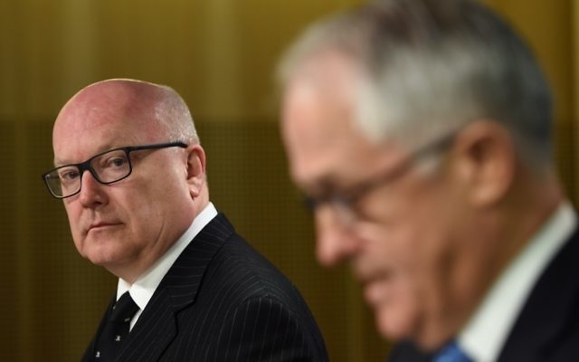 Attorney General George Brandis with Malcolm Turnbull. Photo: AAP Image.