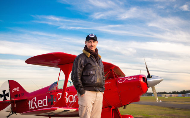 Joel Haski with his Pitts Special aircraft.