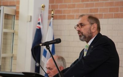 Departing ECAJ president Robert Goot addresses the 2016 ECAJ conference in Sydney on November 27. Photo: Shane Desiatnik