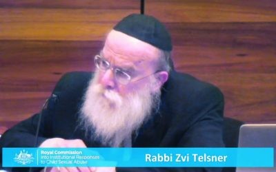 Rabbi Zvi Hirsch Telsner at the Royal Commission.