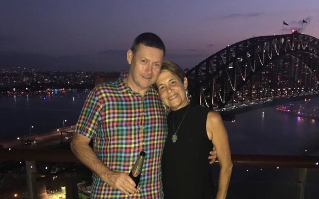 Galy O'Connor with her husband Brian in Sydney on New Year's Eve.