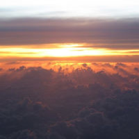 Kerrie Moss entered this sunrise photo taken from a plane flying out of Cairns.