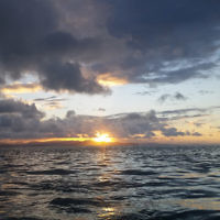 Kristie Bicknell entered this sunset photo taken on a catamaran in the Whitsundays.