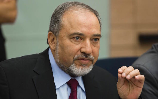 Defence Minister Avigdor Lieberman.