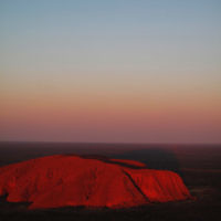 Natalie Cooper entered this photo taken at sunset over Uluru, central Australia, under a full moon.