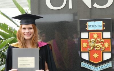 Renee Wootton at her graduation ceremony at UNSW late last year.