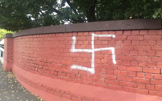 A swastika has been scrawled in the Melbourne suburb of Windsor.