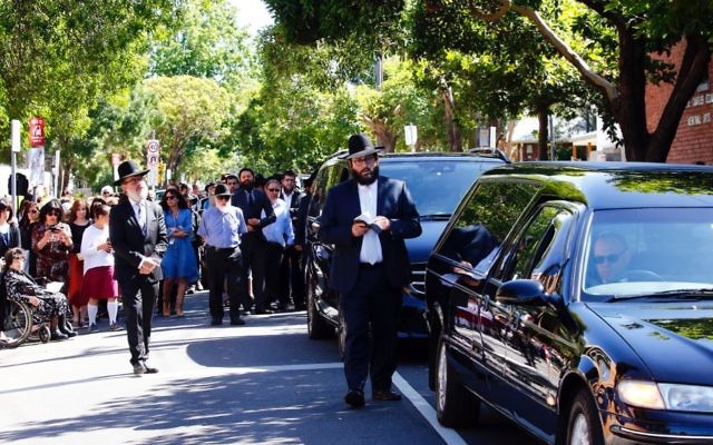 The funeral procession on Wednesday. Photo: Peter Haskin