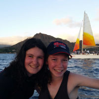 Braham Morris entered this photo of Amanda  and Ashley on a sunset sail in Waikiki Beach, Hawaii.