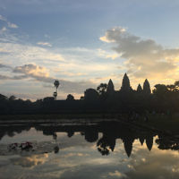 Rachel Shnider entered this photo of sunrise at Angkor Wat, Cambodia.