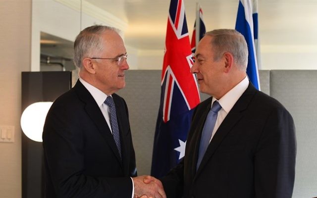 Malcolm Turnbull (left) and Benjamin Netanyahu.