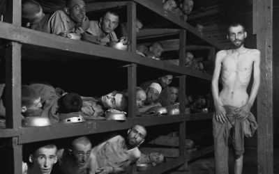 Buchenwald survivors following the camp's liberation.