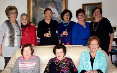 From left: Miri Orden, Marian Appel, Dorothy Jones, Bernice Bachmayer, Margaret McNiven, Natalie Gafen; (front row) Rhoda Abulafia, Elza Levin and Ethel Davis.