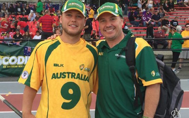 Australian lacrosse legend Gordon Purdie (right) and his son, Gordon Purdie Jr., visited Israel last year.