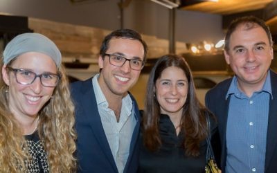From left: Lior and Michael Misrachi with Shalom CEO Tamara Samuel and Shalom president Jonathan Leib.
