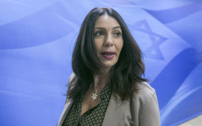 Israel's Minister of Culture, Likud politician Miri Regev, was strongly in favour of the resolution. Photo: Ohad Zwigenberg/POOL