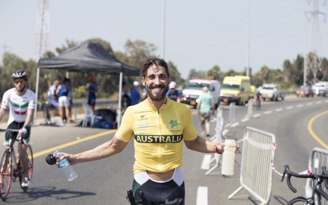 Daniel Rifkin at the Maccabiah Games. He will represent Australia at the 2017 ITU Triathlon Age Group World Championships in Rotterdam from September 14-17, with his father Julian. Photo: Julie Kerbel