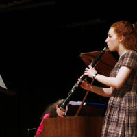 10-9-17. B'nai B'rith Jewish Youth Music Eisteddfod. Ruth Slonimsky (clarinet), Rebekka Krishtal (piano). Photo: Peter Haskin