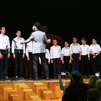 10-9-17. B'nai B'rith Jewish Youth Music Eisteddfod. Caulfield Hebrew Congregation Boys Choir. Photo: Peter Haskin
