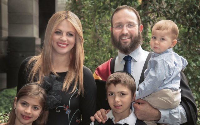 Rabbi Daniel Rabin with his family.