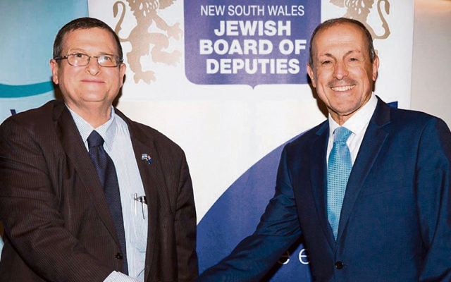 Shmuel Ben-Shmuel with JBOD chief executive Vic Alhadeff. Photo: Mark Zworestine