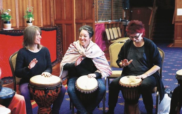 The drumming workshop at last year's She'ela Festival. Photo: Peter Haskin