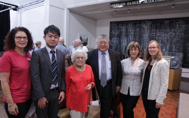 From left: Sue Hampel, JHC co-president; Shota Tohara, Japanese cultural vice-consul; Hannelore Hauser; Yoshimitsu Kawata; Elly Brooks, JHC board member; and Jayne Josem. Photo: Julius Sevcik.