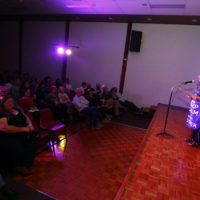 7-12-17. Melbourne Jewish Comedy Festival. Kadimah, Elsternwick. Helen Mizrachi. Photo: Peter Haskin