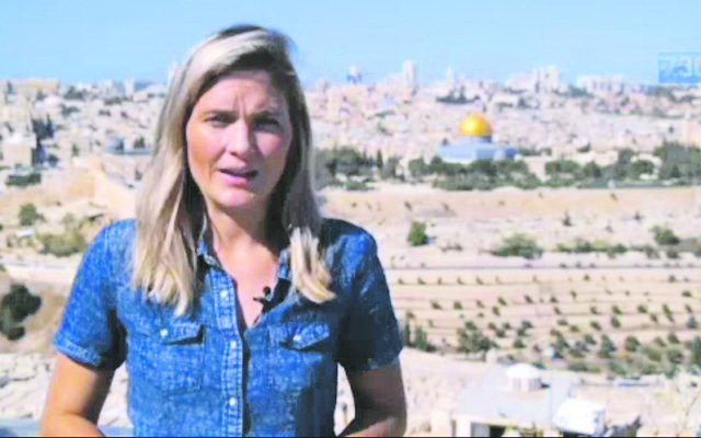 Sophie McNeill reporting from Jerusalem. Photo: Screengrab