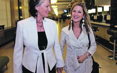 Sydney couple Dr Kerryn Phelps (left) and Jackie Stricker-Phelps at their New York wedding.