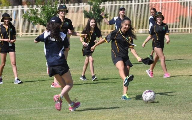 Football action from the 2017 Maccabi Junior Carnival.