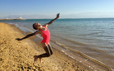 Edward Baral entered this photo of daughter Lee dancing at the Dead Sea.