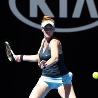 16-1-18. Australian Open 2018. Round 1 women. Madeline Brengle lost to Johanna Konta 3-6 1-6. Photo: Peter Haskin