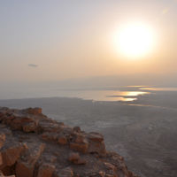 Misha Denisov entered this photo taken at sunrise from Masada over the Jordan river and the desert.