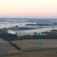Peter Shonberg entered this sunrise photo taken over the Yarra Valley during a hot air balloon flight.