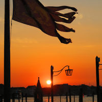 Sally Wolifson entered this sunset photo taken in Venice, standing in St Marks Square.
