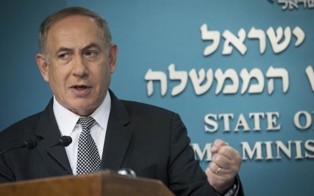 Prime Minister Benjamin Netanyahu during a press conference last year. Photo: Yonatan Sindel/Flash90