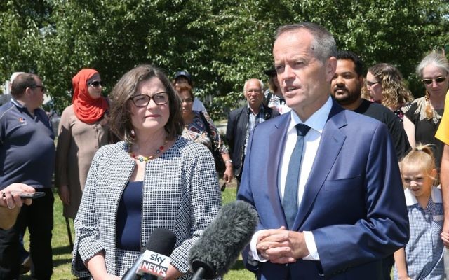 Labor leader Bill Shorten announces Ged Kearney as the party's candidate for Batman last Friday. Photo: AAP Image/David Crosling