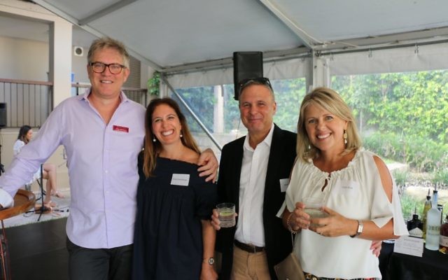 Andrew and Cath Watt (right) with Adam Blackman, president of the school board and his wife Andy Bromberger