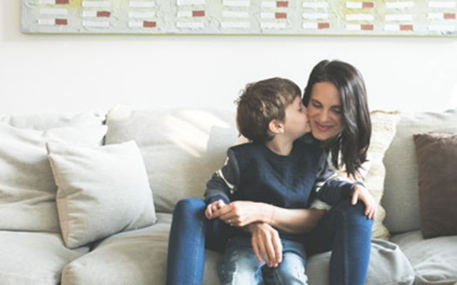 Board member and volunteer of the Australian Jewish Fertility Network Lori Levin with her eldest son.