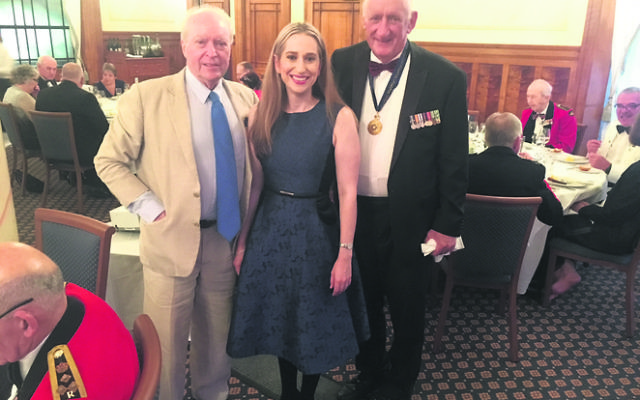 Kate Ashmor with Professor Roland Perry (left) and former deputy PM Tim Fischer.